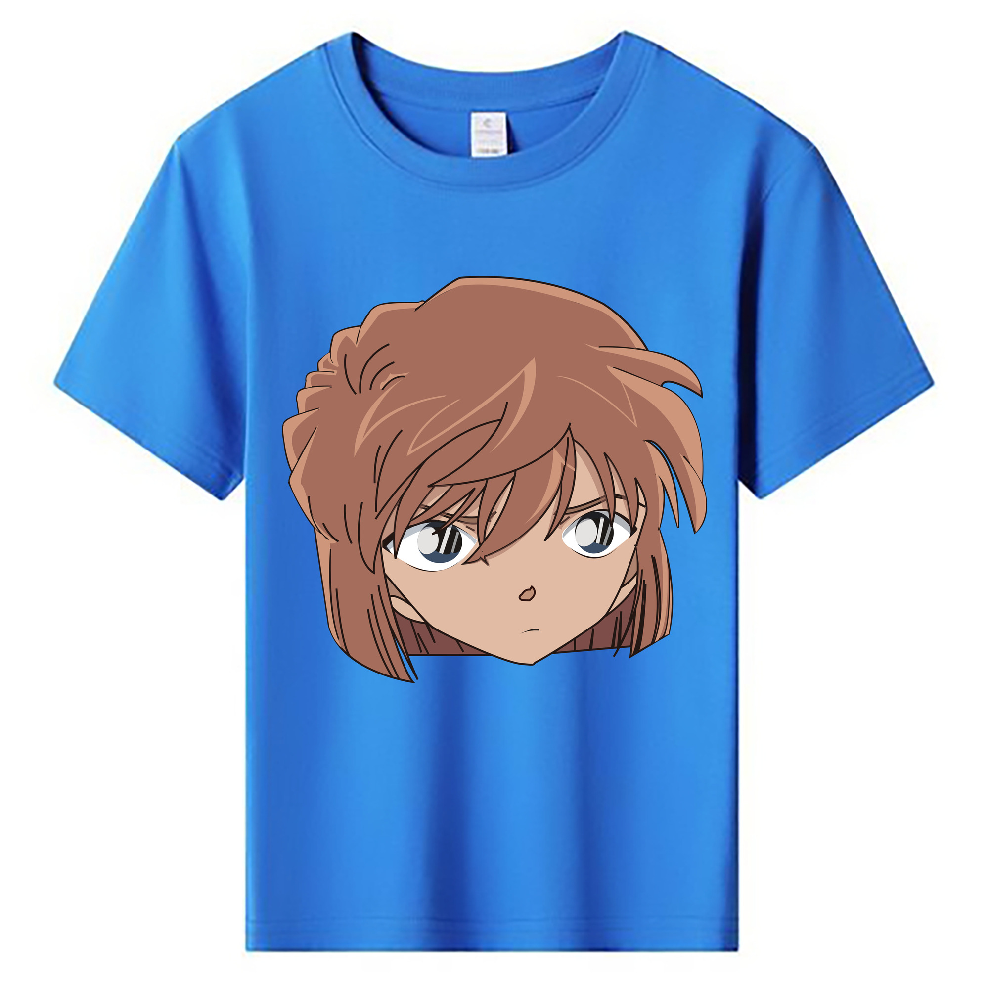 （画像用） 名探偵コナン 灰原 哀 はいばら あい Detective Conan Anita Hailey、Vi Graythorn Haibara Ai 綿100％キッズTシャツ（フロントプリント）